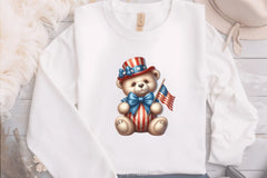 Patriotic 4th of July Teddy Bear Clipart Bundle - CraftNest - Digital Crafting and Art