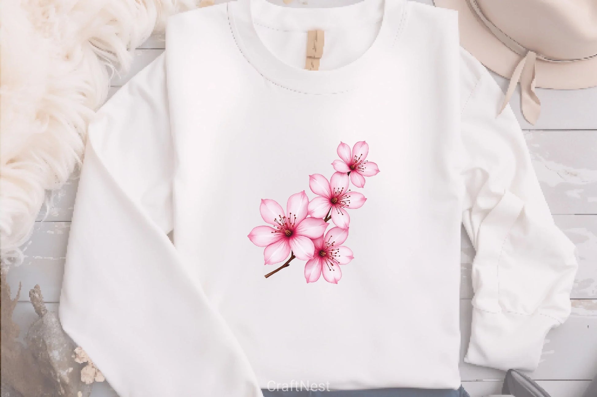 Pink Dreamy Floral Clipart Bundle - CraftNest - Digital Crafting and Art