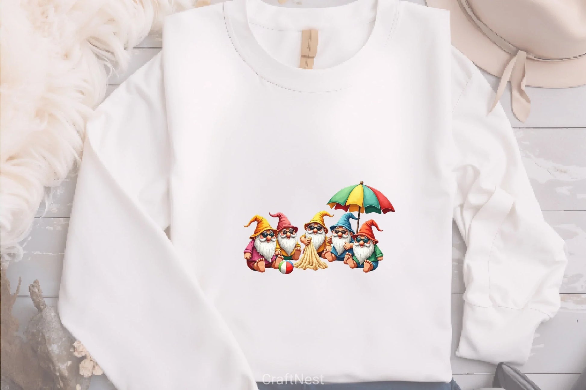 Beach Gnomes Clipart Bundle - CraftNest - Digital Crafting and Art