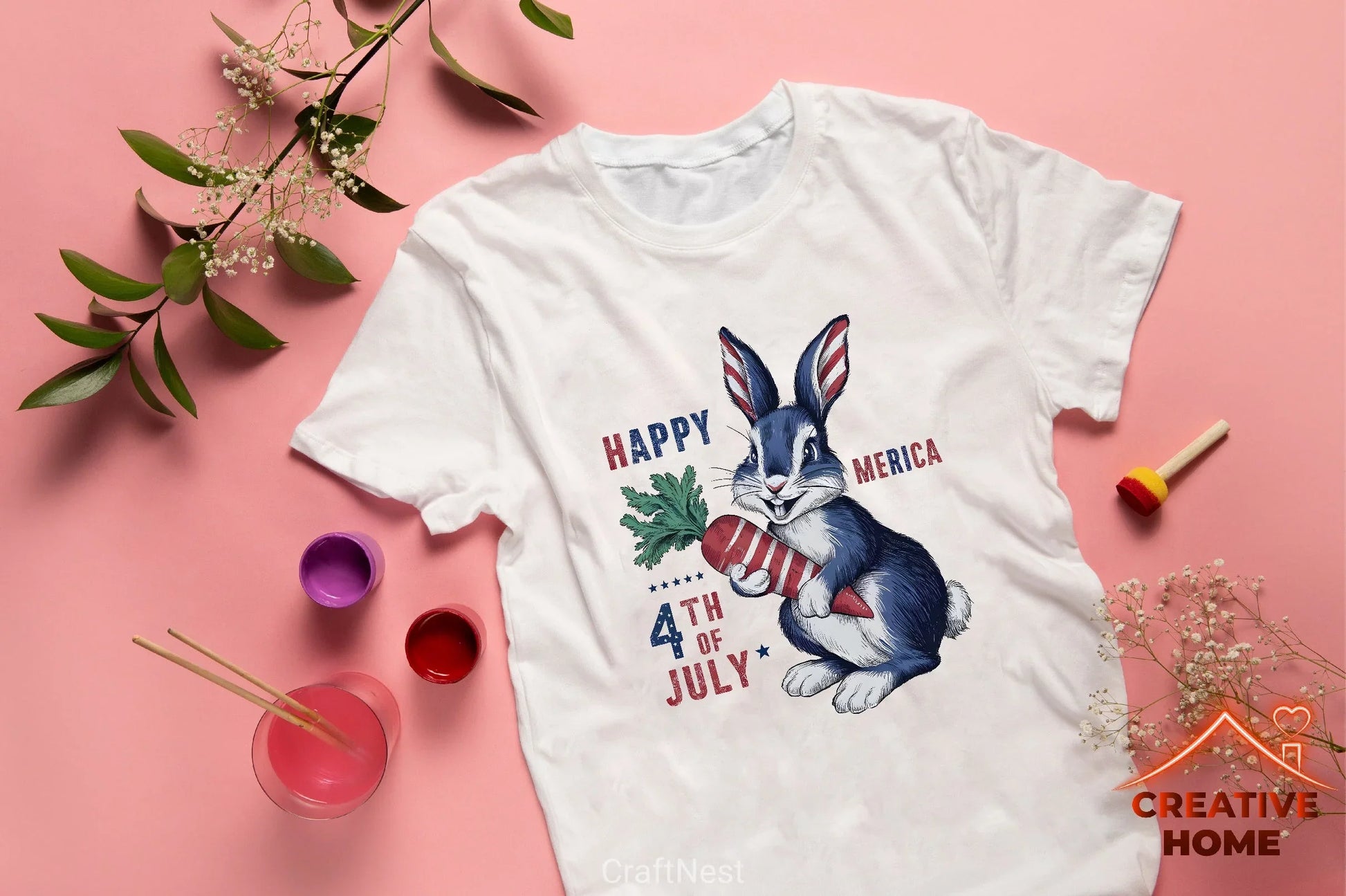 Patriotic Rabbit Clipart Bundle - CraftNest - Digital Crafting and Art