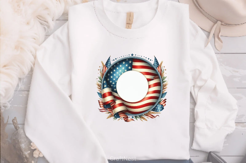 Memorial Day Stripes Frame Clipart Bundle - CraftNest - Digital Crafting and Art