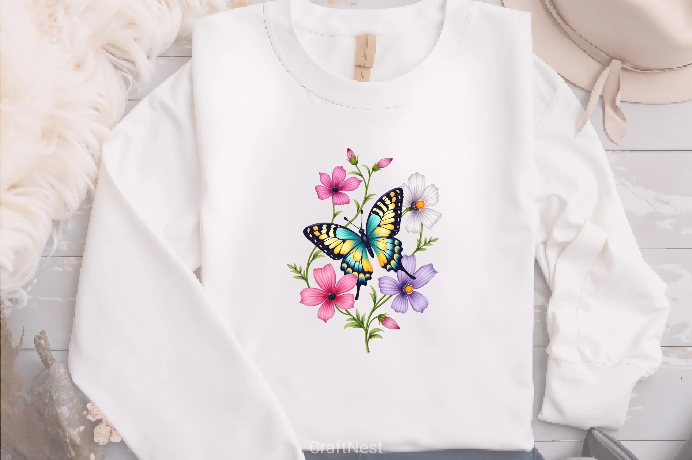 Summer Butterfly Clipart Bundle - CraftNest - Digital Crafting and Art