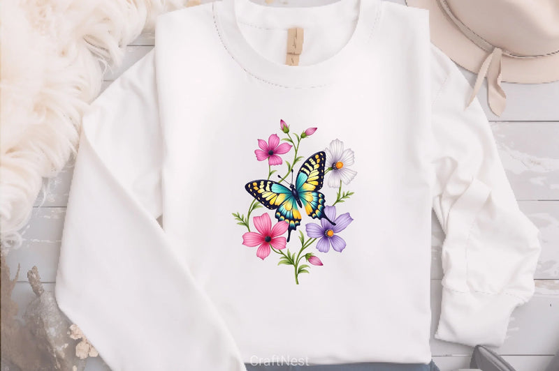 Summer Butterfly Clipart Bundle - CraftNest - Digital Crafting and Art