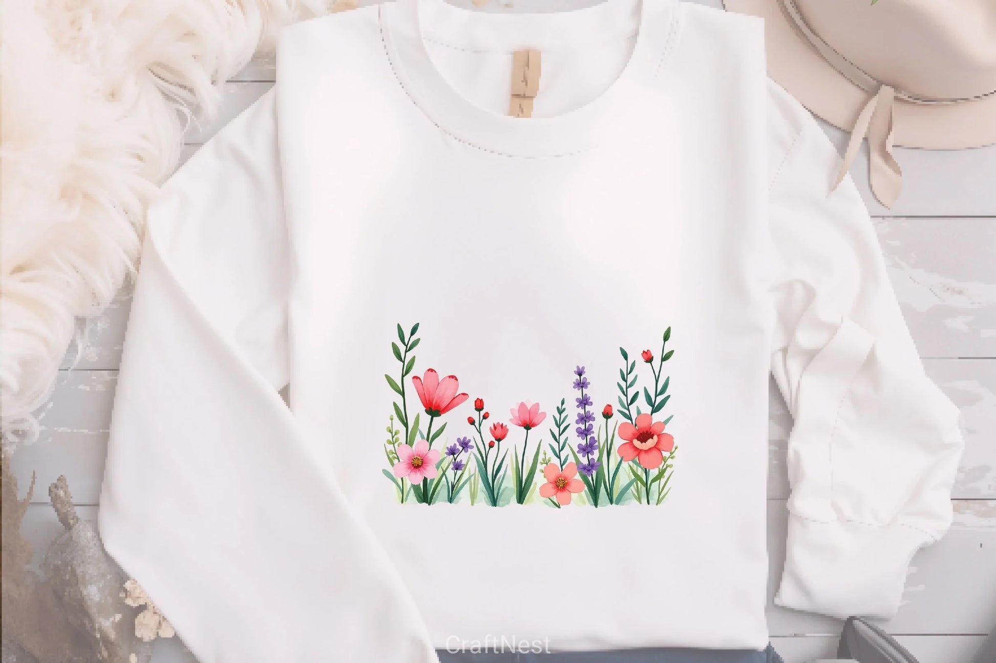 Meadow Spring Wildflowers Clipart Bundle - CraftNest - Digital Crafting and Art