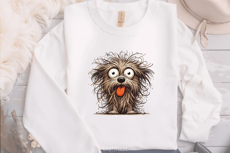 Scruffy Cartoon Dog Clipart Bundle - CraftNest - Digital Crafting and Art