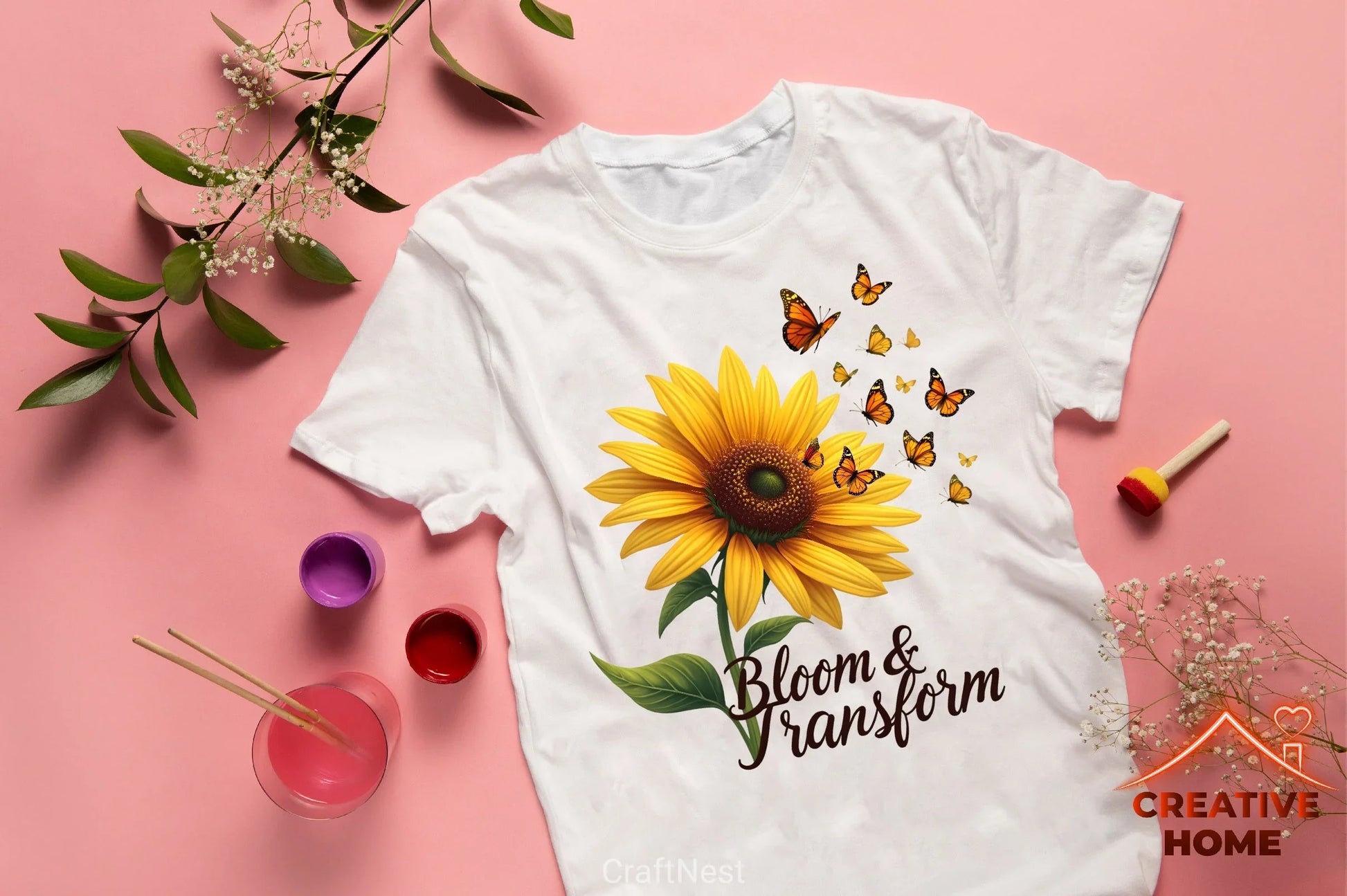 Sunflower Butterfly Clipart Bundle - CraftNest - Digital Crafting and Art