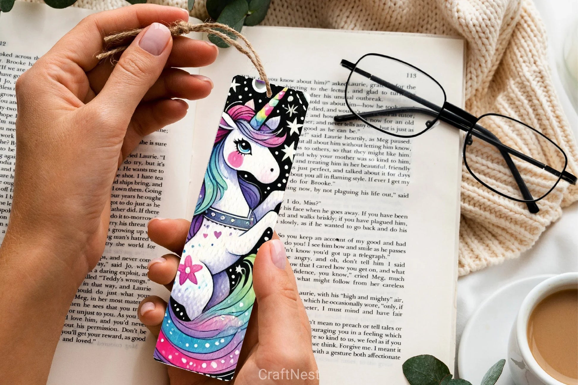 Playful Unicorn Bookmark Journal - CraftNest - Digital Crafting and Art