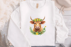 Easter Spring Haaland Cow Clipart Bundle - CraftNest - Digital Crafting and Art