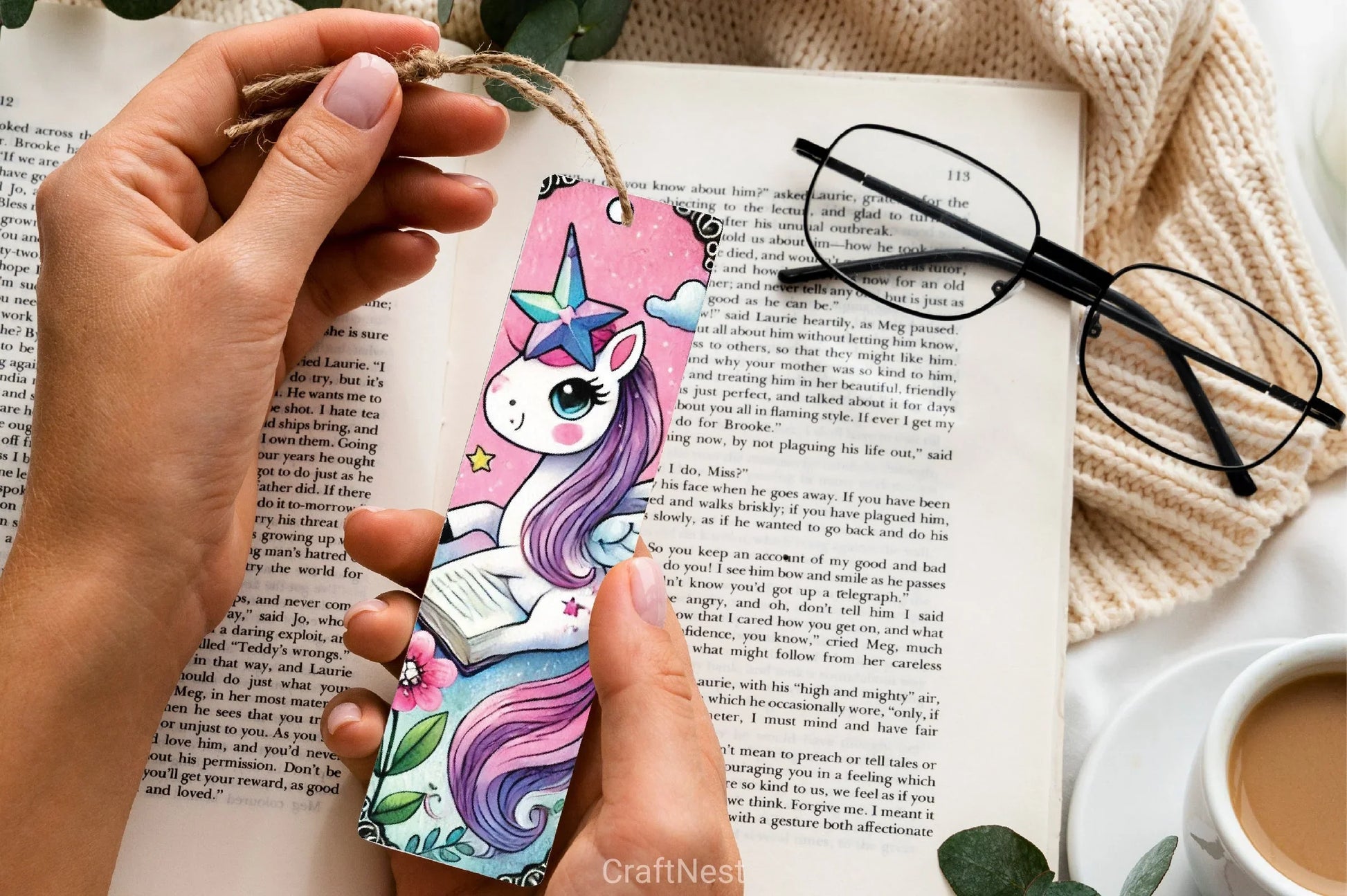 Whimsical Unicorn Bookmark Journal - CraftNest - Digital Crafting and Art