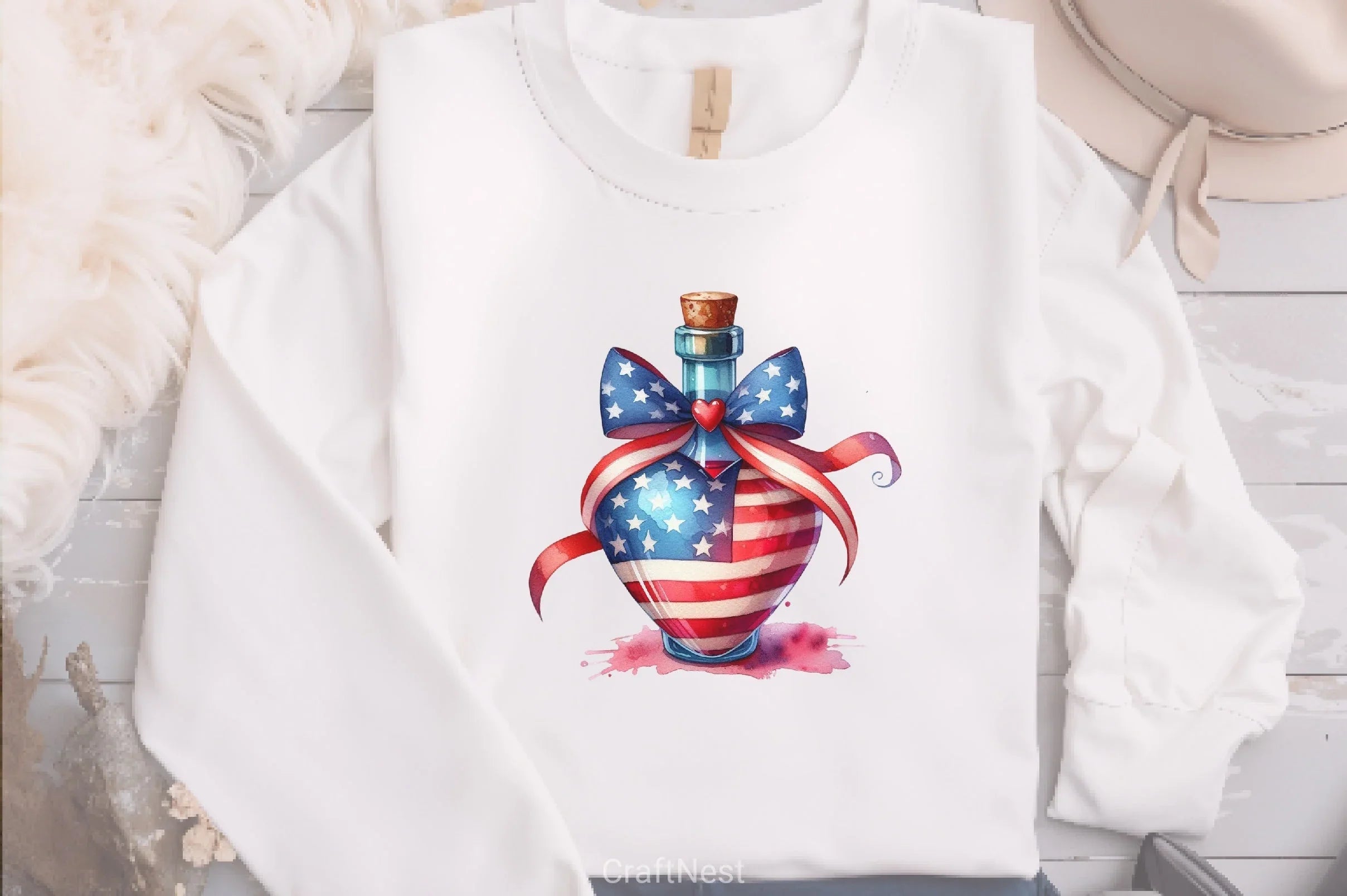 4th of July Wine Drinks Clipart Bundle - CraftNest - Digital Crafting and Art