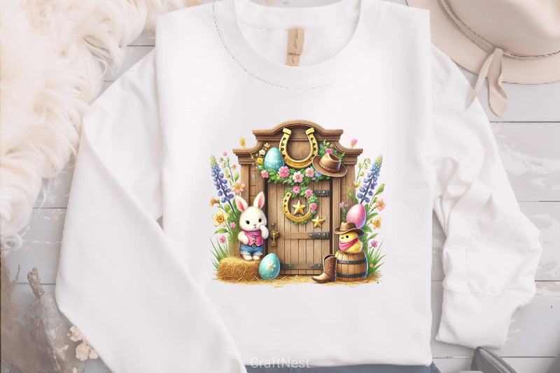 Pink Western Easter Clipart Bundle - CraftNest - Digital Crafting and Art