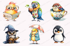 Funny Birds Clipart Bundle 13 - CraftNest - Digital Crafting and Art