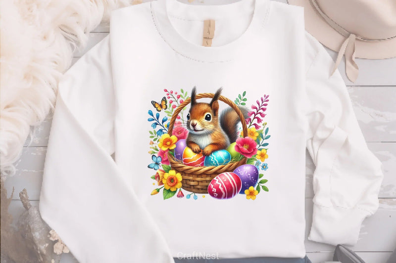 Funny Easter Squirrel Clipart Bundle - CraftNest - Digital Crafting and Art