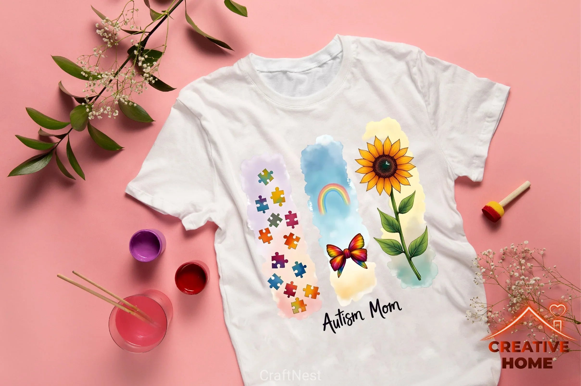 Vibrant Autism Awareness Brushstrokes Bundle - CraftNest - Digital Crafting and Art