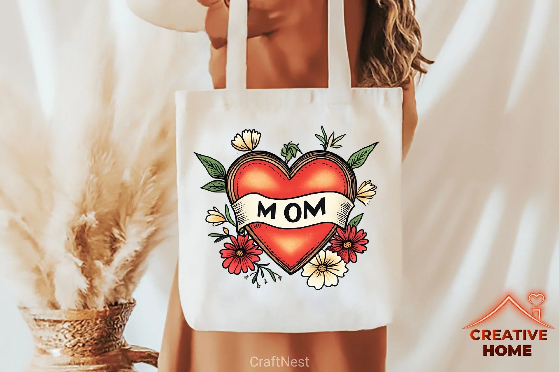 Mother's Day Heart Flowers Clipart Bundle - CraftNest - Digital Crafting and Art