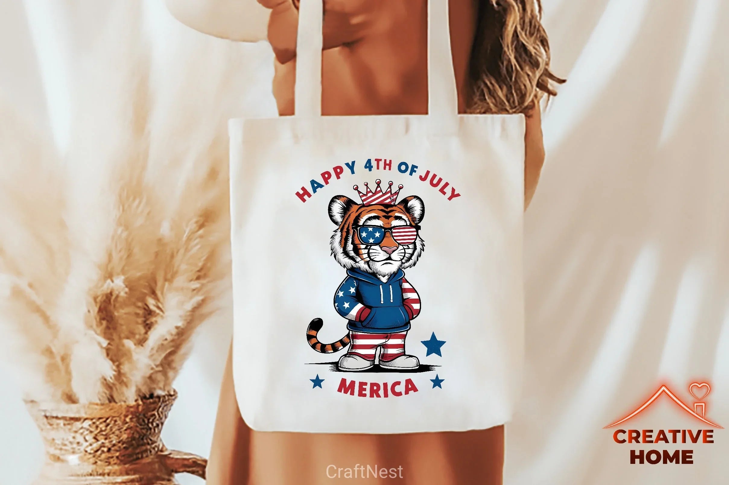 Patriotic Tiger Clipart Bundle - CraftNest - Digital Crafting and Art