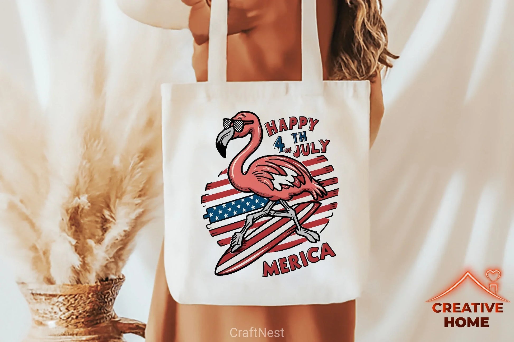 Patriotic Flamingo Surfboard Clipart Bundle - CraftNest - Digital Crafting and Art