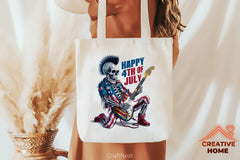 Patriotic Punk Skeleton Guitar Clipart Bundle - CraftNest - Digital Crafting and Art