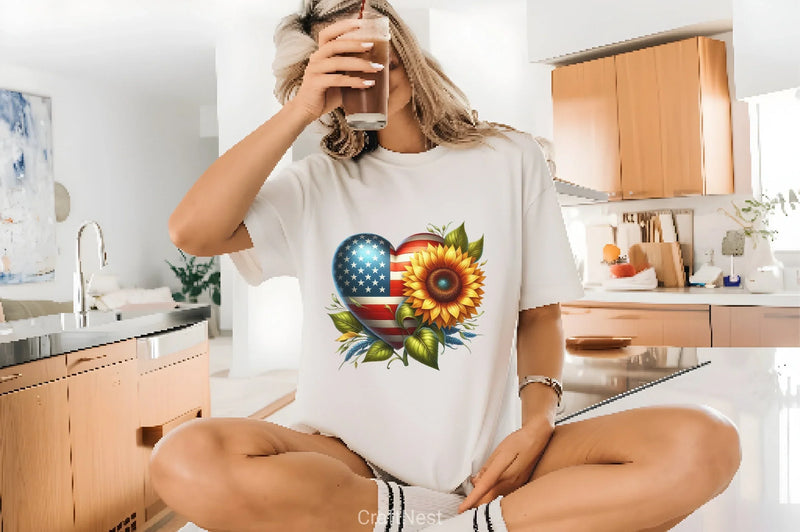 Sunflowers 4th of July Clipart Bundle 2 - CraftNest - Digital Crafting and Art