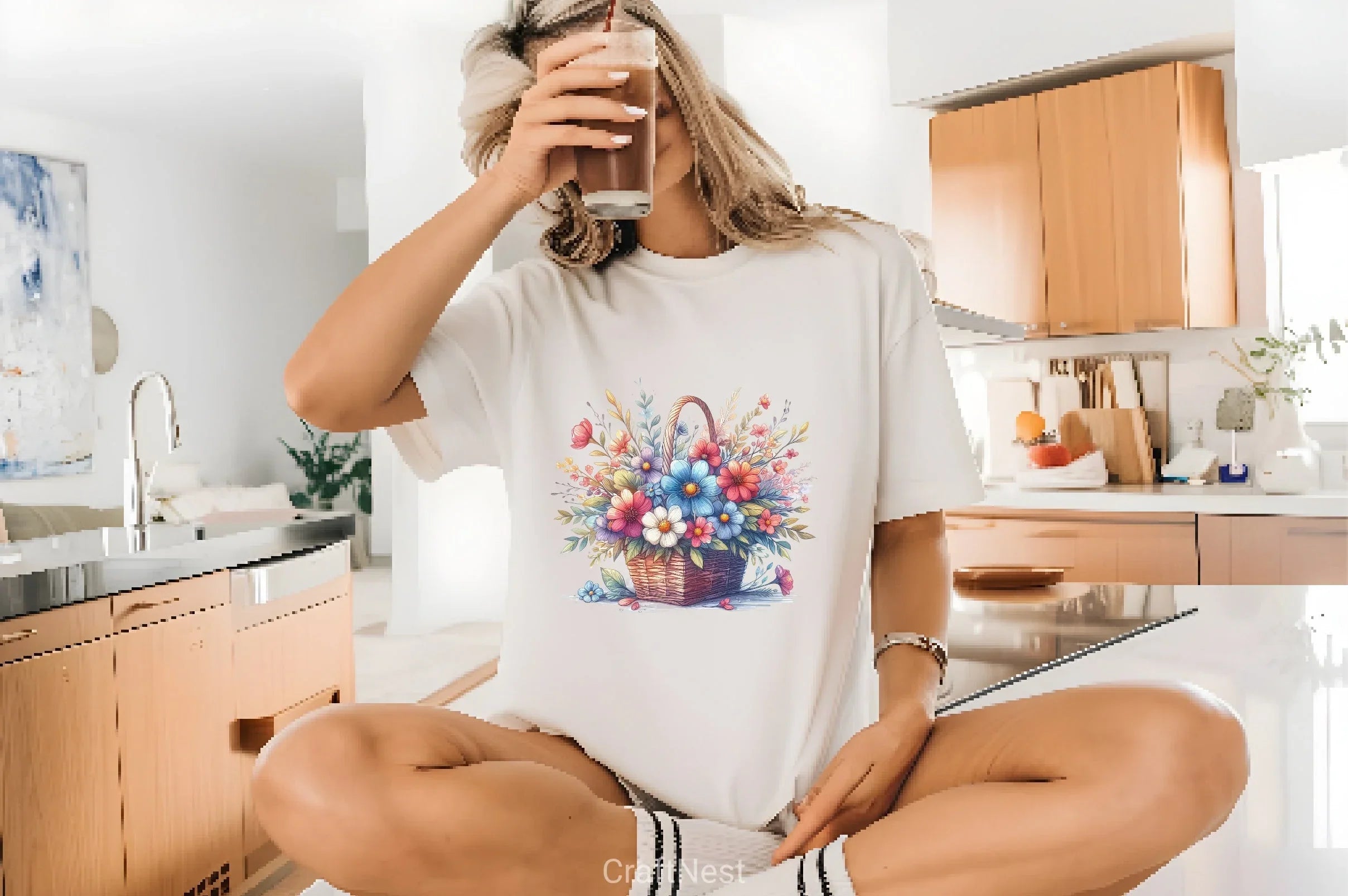 Spring Flower Basket Clipart Bundle 46 - CraftNest - Digital Crafting and Art