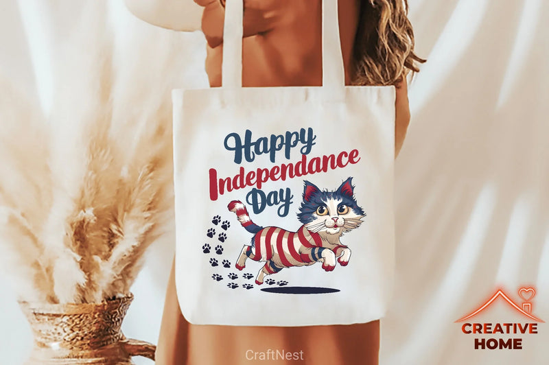 Independence Day Patriotic Cat Clipart Bundle - CraftNest - Digital Crafting and Art