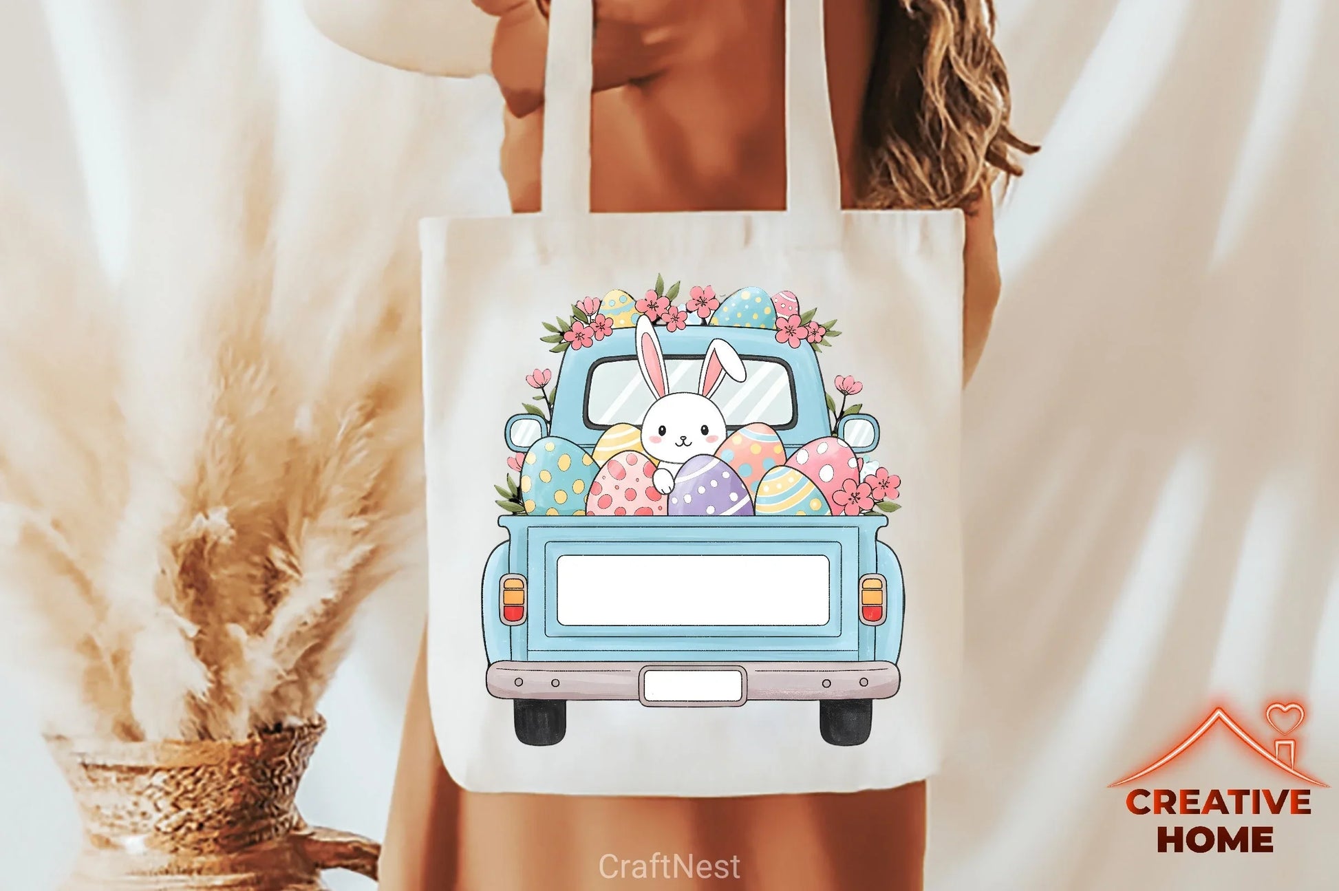 Easter Truck Monogram Clipart Bundle 1 - CraftNest - Digital Crafting and Art