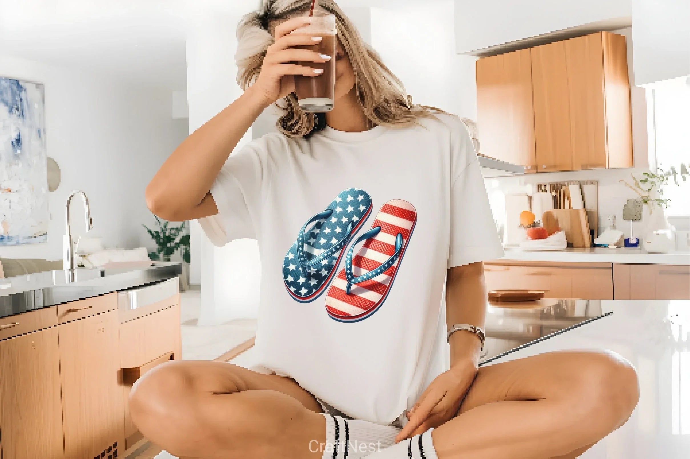 4th of July Flip Flops Clipart Bundle - CraftNest - Digital Crafting and Art