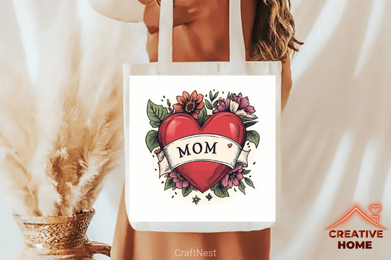 Mother's Day Heart Flowers Clipart Bundle 7 - CraftNest - Digital Crafting and Art