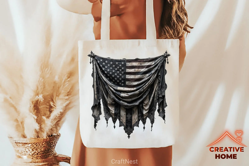 Gothic 4th July Flag Clipart Bundle 3 - CraftNest - Digital Crafting and Art