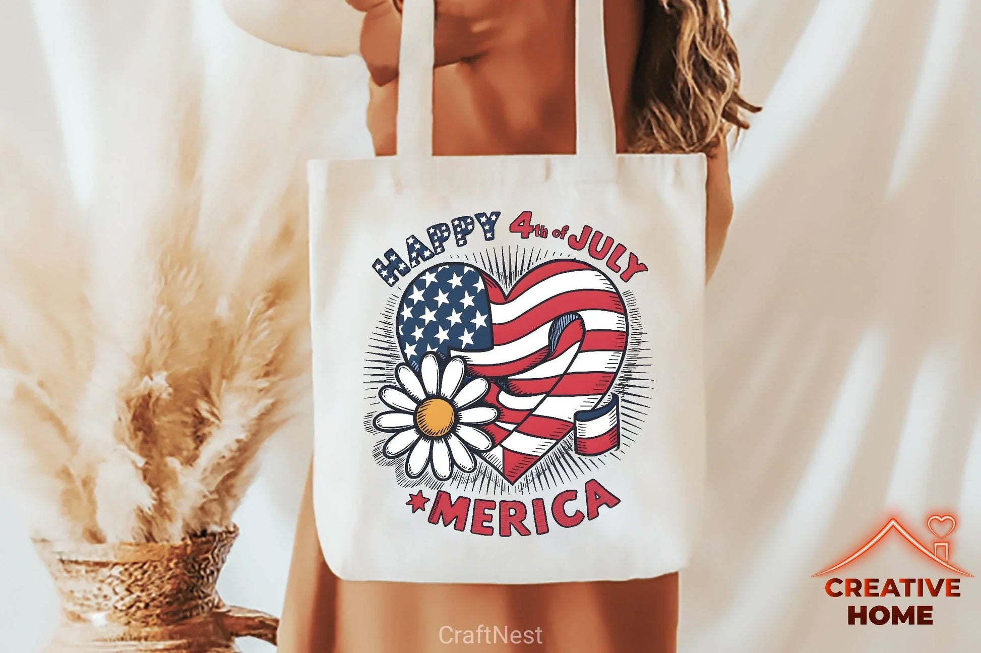 Patriotic Heart & Daisy Clipart Bundle - CraftNest - Digital Crafting and Art