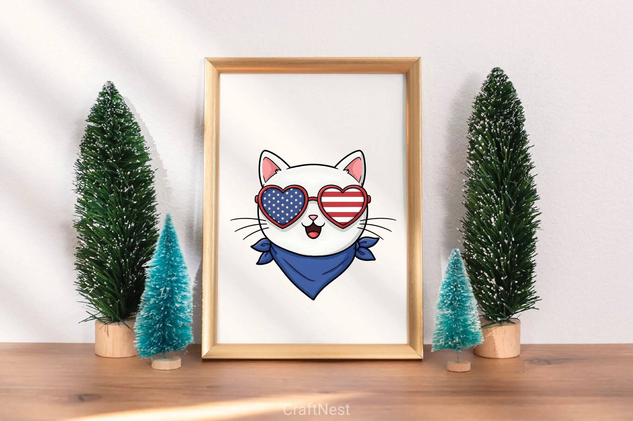 Patriotic Cat 4th July Clipart Bundle - CraftNest - Digital Crafting and Art