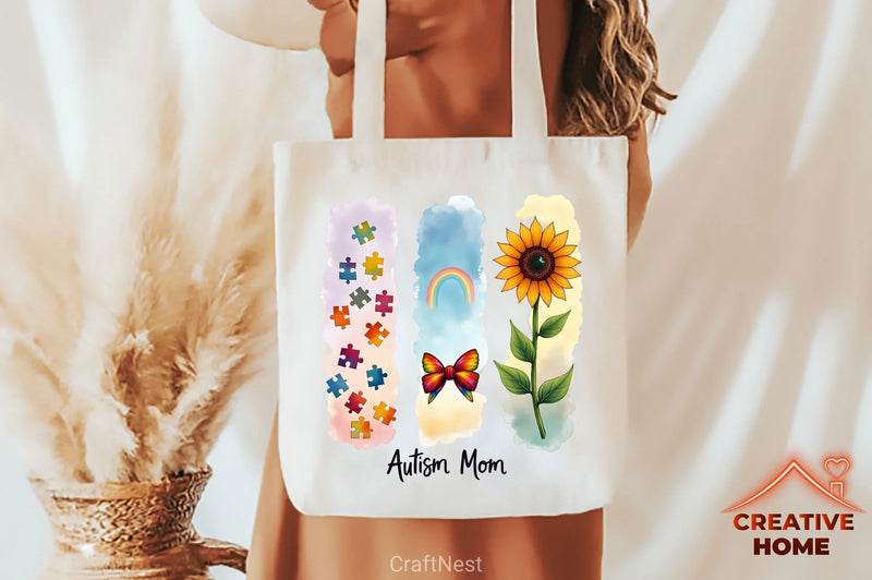 Vibrant Autism Awareness Brushstrokes Bundle - CraftNest - Digital Crafting and Art