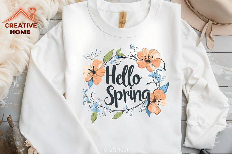 Hello Spring Clipart Bundle - CraftNest - Digital Crafting and Art