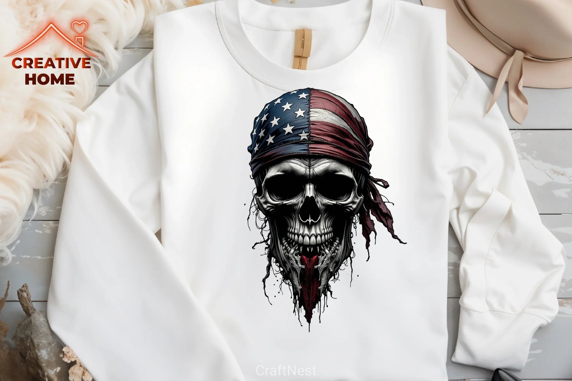 Gothic Skull Flag Clipart Bundle - CraftNest - Digital Crafting and Art