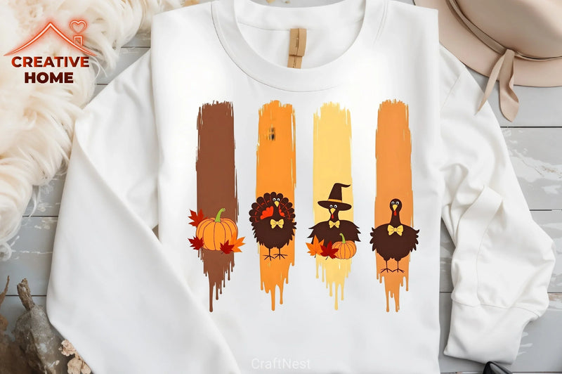 Thanksgiving Turkeys Clipart Bundle - CraftNest - Digital Crafting and Art