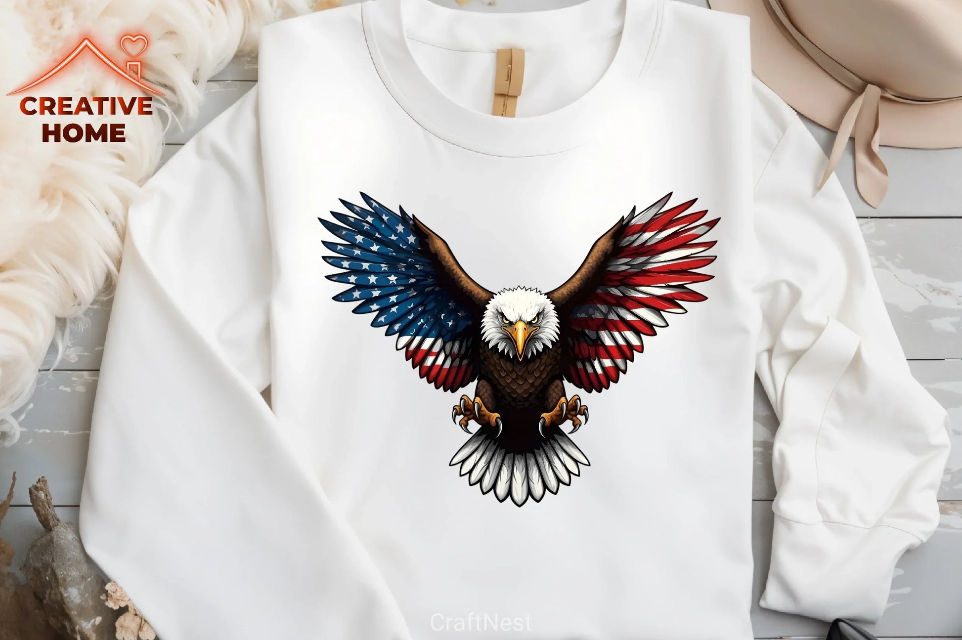 American Bald Eagle Clipart Bundle - CraftNest - Digital Crafting and Art