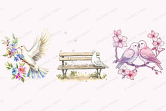 Spring Doves Clipart Bundle - CraftNest - Digital Crafting and Art
