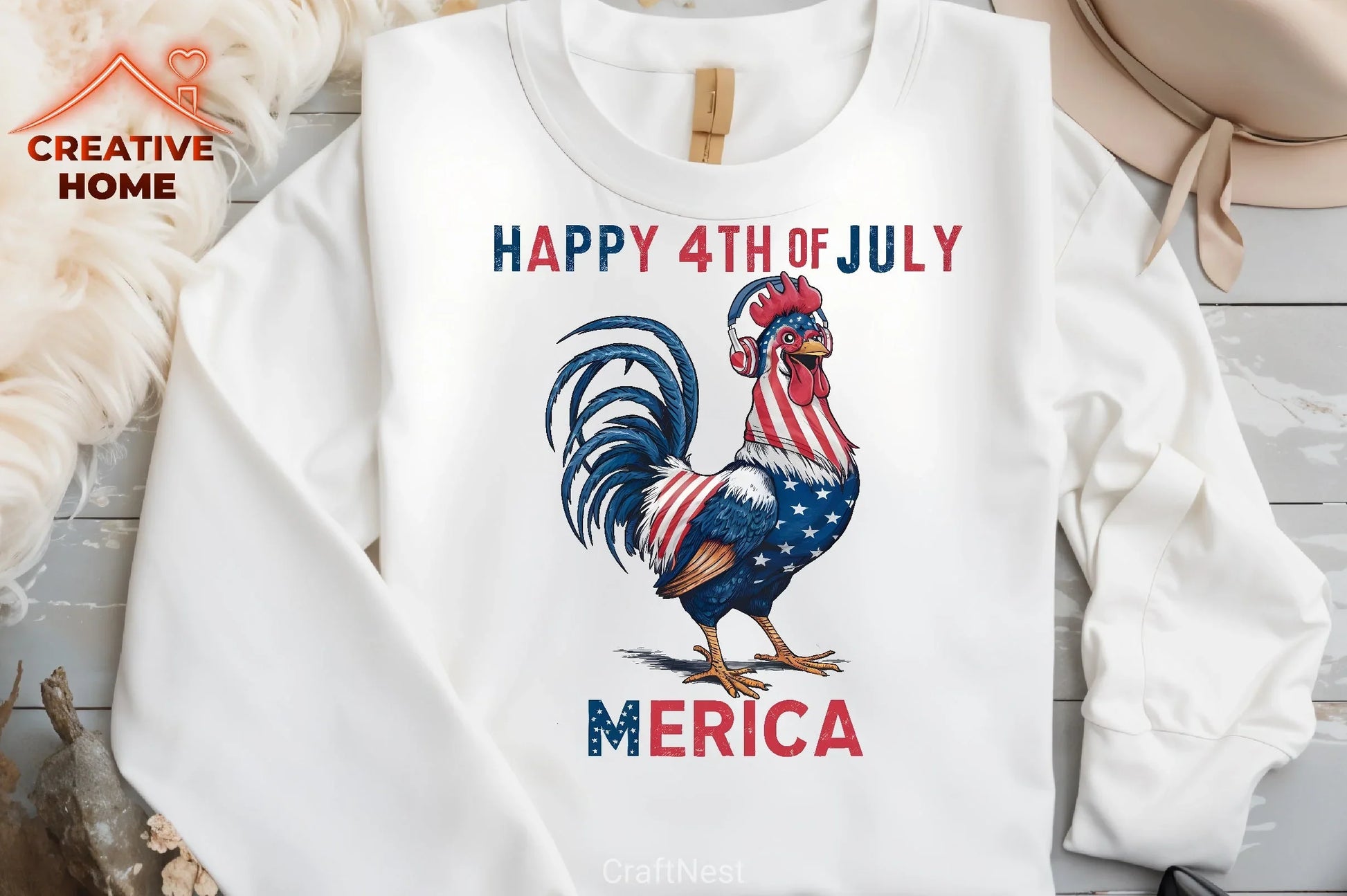 Patriotic Rooster Clipart Bundle - CraftNest - Digital Crafting and Art