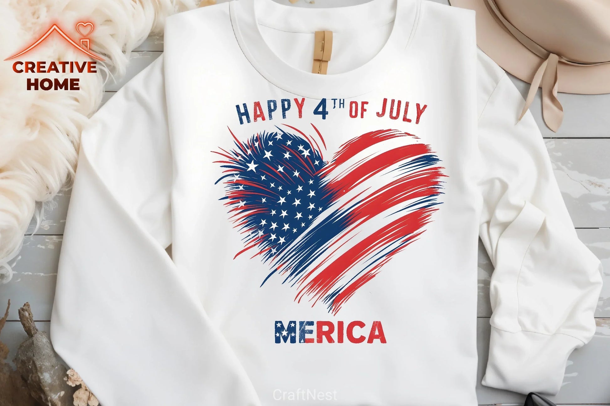 Patriotic Heart Clipart Bundle 1 - CraftNest - Digital Crafting and Art