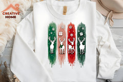 Christmas Reindeer Brushstrokes Clipart Bundle - CraftNest - Digital Crafting and Art