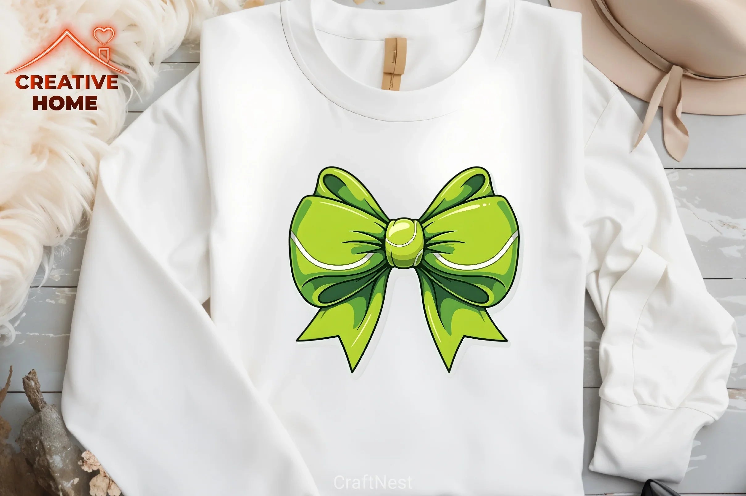 Tennis Ball Bow Clipart Bundle - CraftNest - Digital Crafting and Art