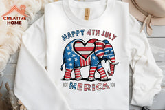 Patriotic Elephant Heart Clipart Bundle 2 - CraftNest - Digital Crafting and Art