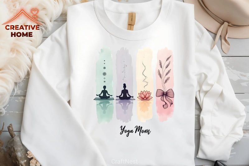 Yoga Mom Clipart Bundle - CraftNest - Digital Crafting and Art