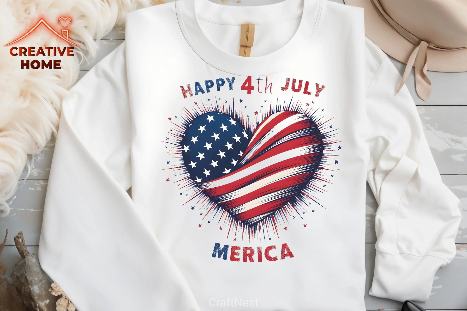 Patriotic Heart Clipart Bundle 2 - CraftNest - Digital Crafting and Art