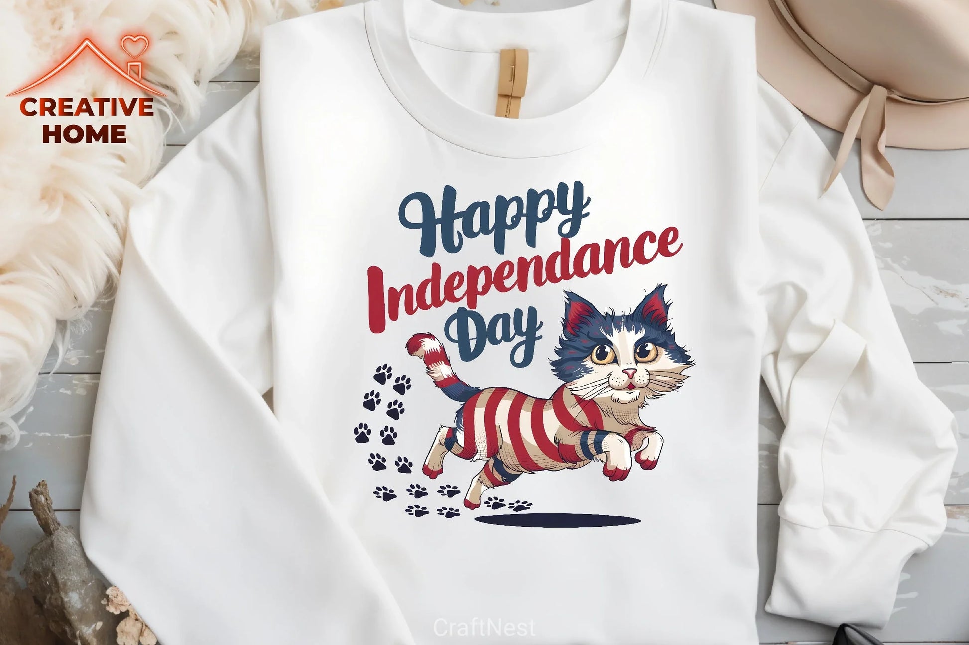 Independence Day Patriotic Cat Clipart Bundle - CraftNest - Digital Crafting and Art