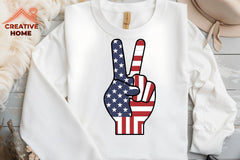 Patriotic Peace Hand Sign Clipart Bundle - CraftNest - Digital Crafting and Art