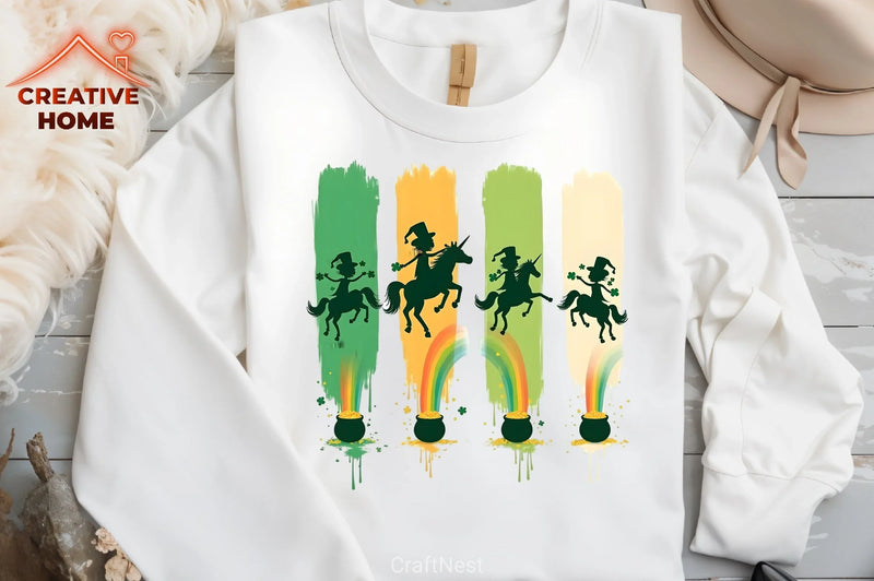 St. Patrick's Day Unicorns Clipart Bundle - CraftNest - Digital Crafting and Art