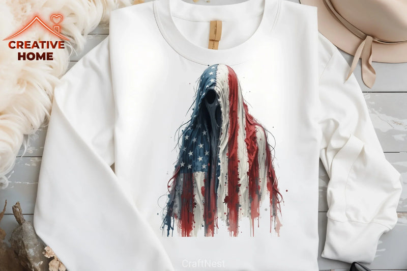 4th of July Gothic Ghost Clipart Bundle - CraftNest - Digital Crafting and Art