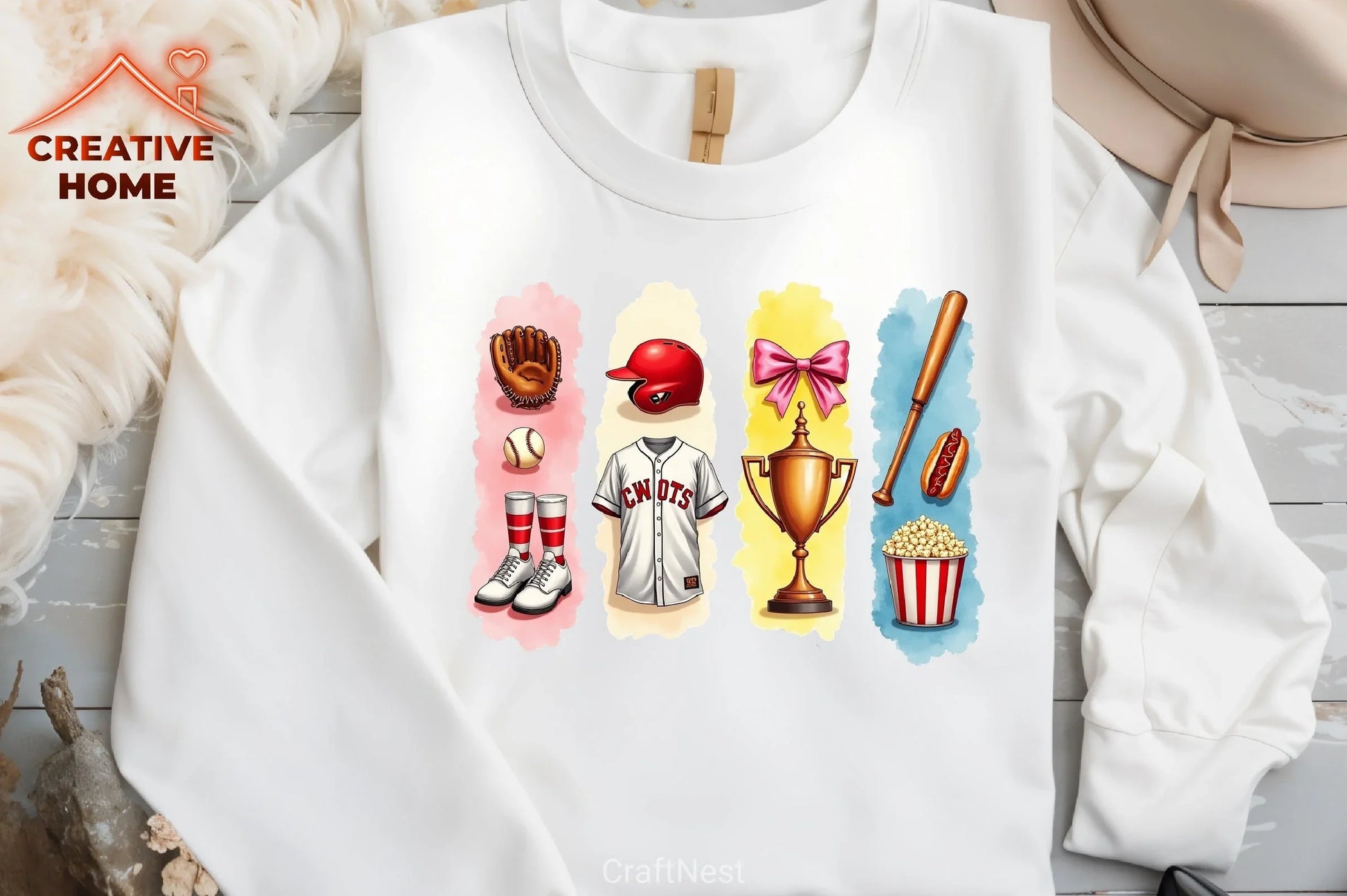 Baseball College Brushstrokes Clipart Bundle  2 - CraftNest - Digital Crafting and Art