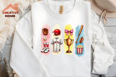 Baseball College Brushstrokes Clipart Bundle  2 - CraftNest - Digital Crafting and Art